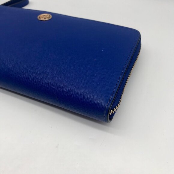 Tory Burch Royal Blue Robinson Continental Wallet - Picture 6 of 10